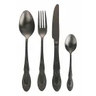 Set takëmi i zi ose ari prej çeliku të plotë 24 copë - Fantazi Viadurini