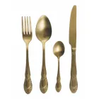 Set takëmi i zi ose ari prej çeliku të plotë 24 copë - Fantazi Viadurini