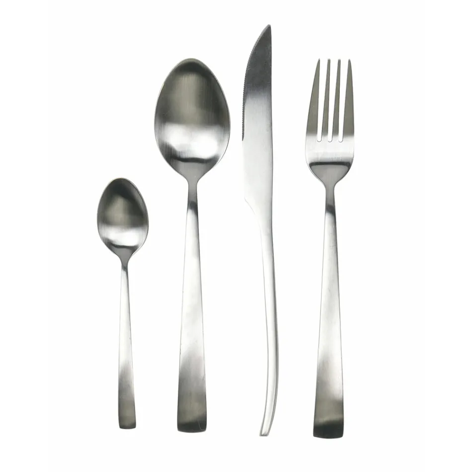 Komplet takëmesh prej 24 Copash prej argjendi, ari ose bakri, mat, çeliku - Borough Viadurini