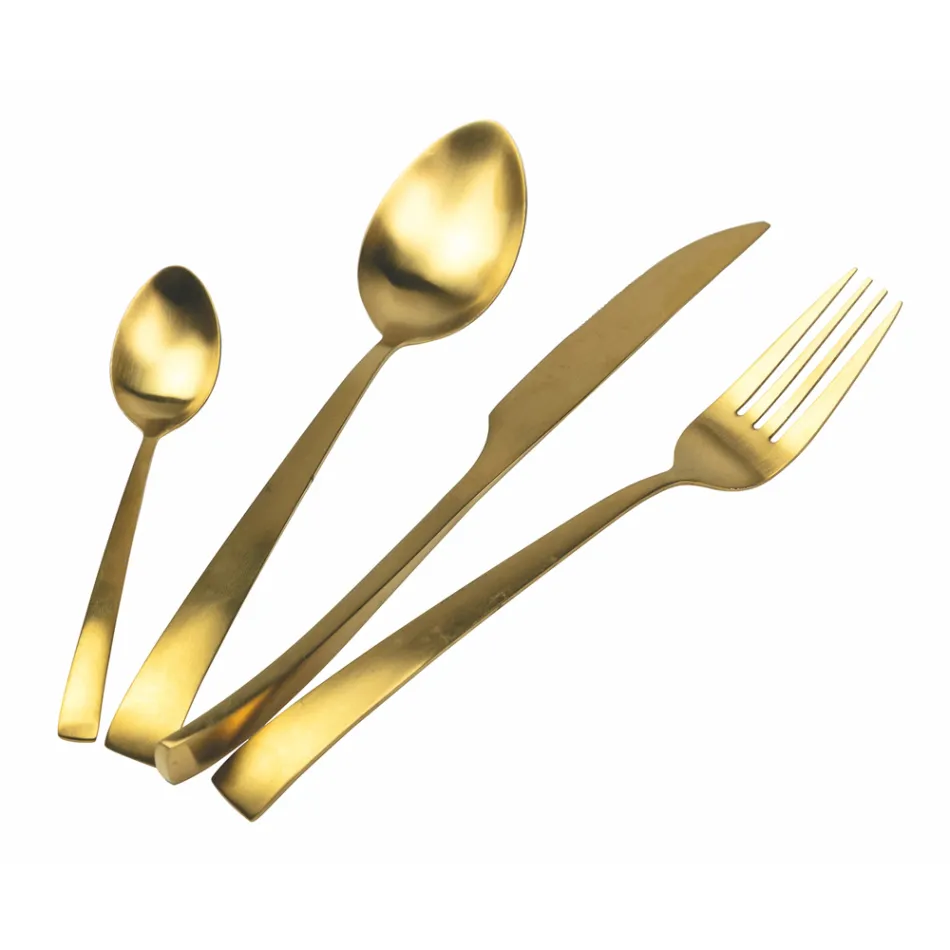 Komplet takëmesh prej 24 Copash prej argjendi, ari ose bakri, mat, çeliku - Borough Viadurini