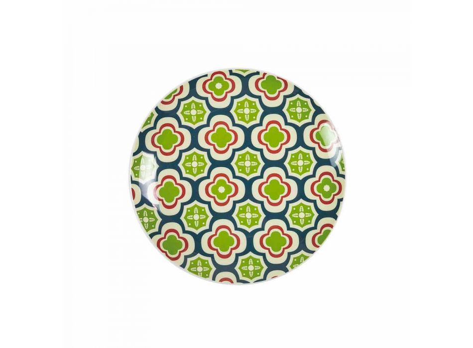 Shërbimi i tryezës Enët prej porcelani dhe gresi me ngjyra moderne 18 copë - hambare Viadurini