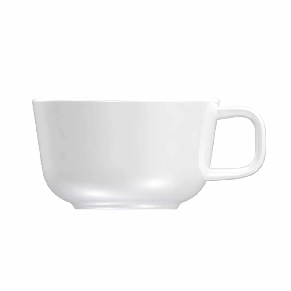 Shërbim filxhani dhe pjatash me çajnik porcelani dhe enë qumështi 14 copë - Arktik Viadurini