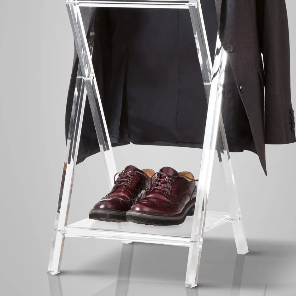 Shërbëtor i dhomës së palosshme në kristal akrilik transparent - Stecla Viadurini