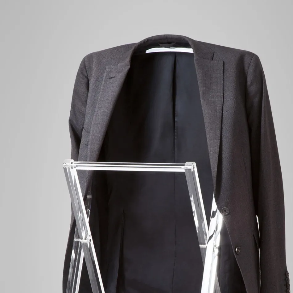 Shërbëtor i dhomës së palosshme në kristal akrilik transparent - Stecla Viadurini