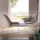 Seti prej 2 karrigeve Betulla, me predhë të bardhë dhe jastëk gri Viadurini