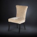 Seti i dy karrigeve me tapiceri Dita, ngjyra ecru, stili belle époque