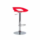 2 shtator stools në metal krom dhe PVC Aldo, dizajn modern Viadurini