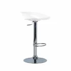 2 shtator stools në metal krom dhe PVC Aldo, dizajn modern Viadurini