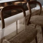 Set me 4 Karrige Elegante për Ngrenie prej Druri të Mbërthyer, Prodhuar në Itali - Numa Viadurini
