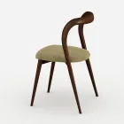 Set me 4 Karrige Elegante për Ngrenie prej Druri të Mbërthyer, Prodhuar në Itali - Numa Viadurini