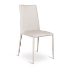 Seti i 4 karrigeve eko-lëkure Dora, dizajn modern Viadurini