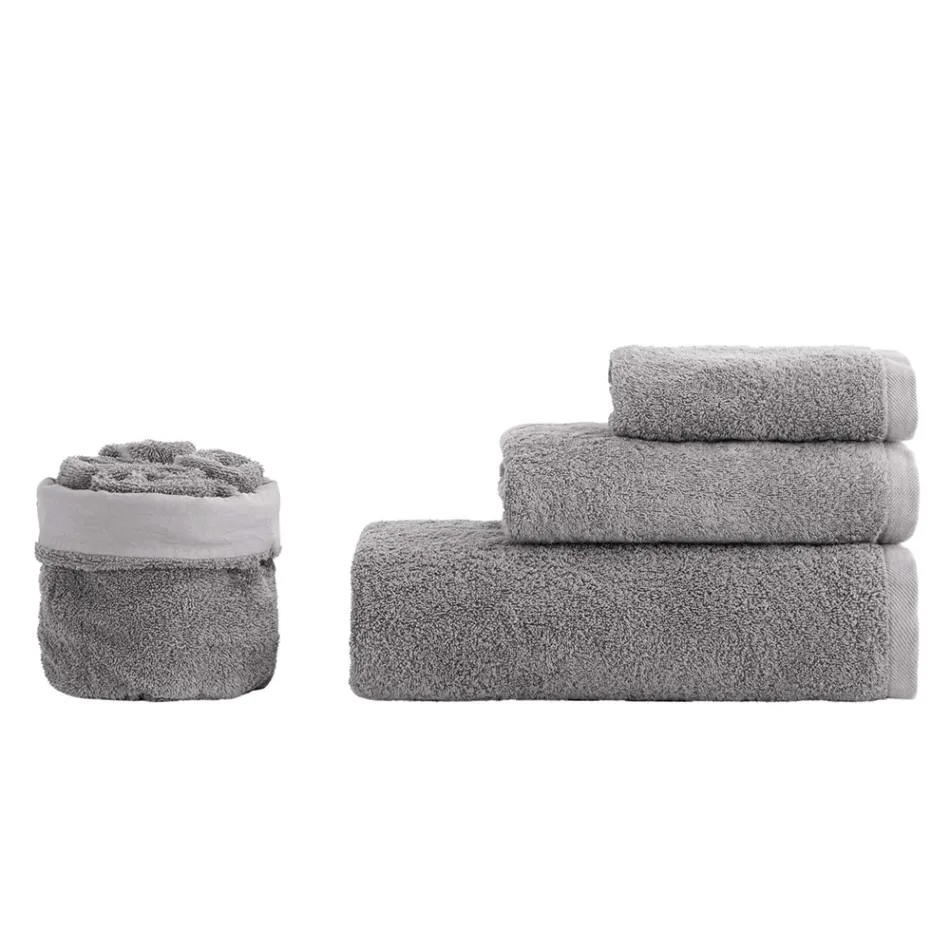 Komplet banjoje 8 copë me pëlhurë pambuku të pastër, të gjitha veshjet e lyera - të lëmuara Viadurini