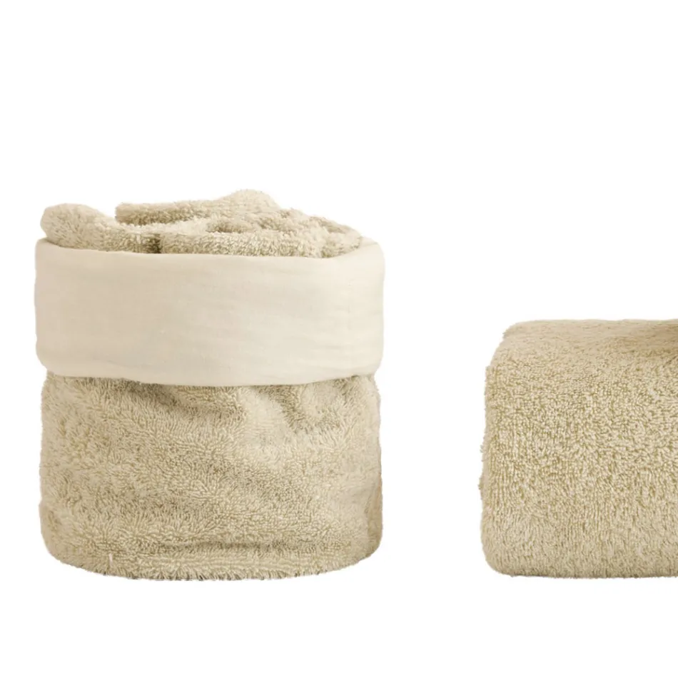 Komplet banjoje 8 copë me pëlhurë pambuku të pastër, të gjitha veshjet e lyera - të lëmuara Viadurini