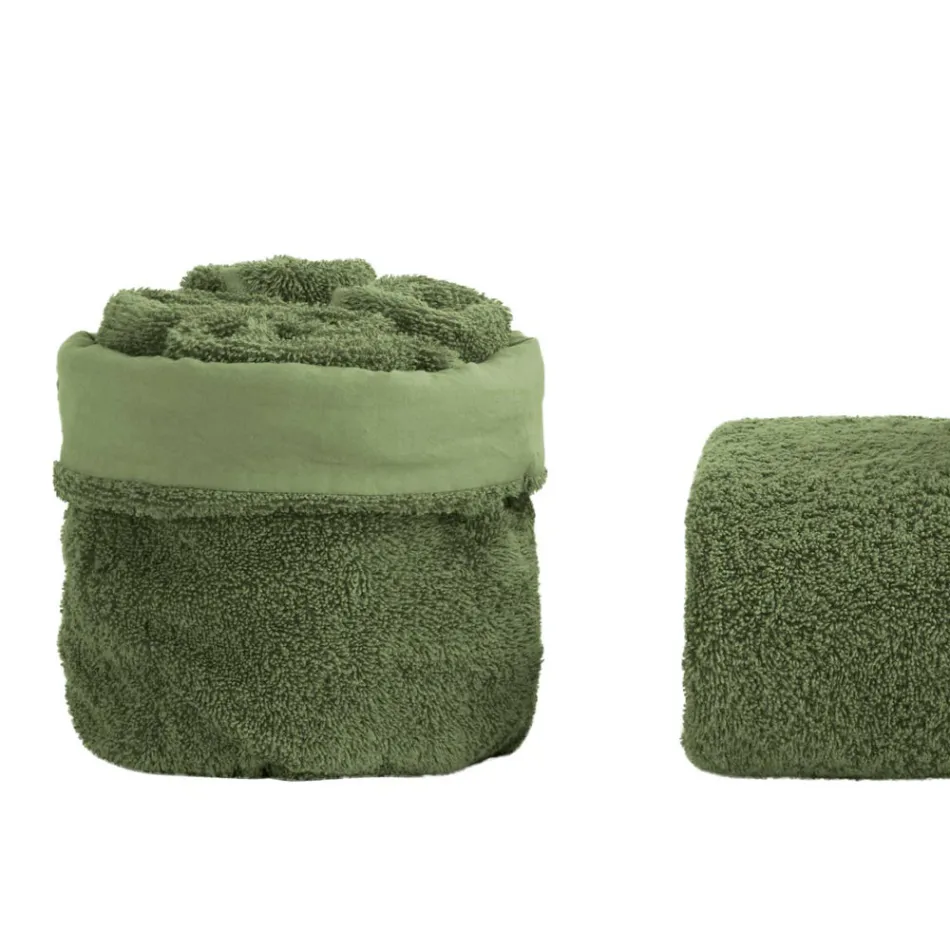 Komplet banjoje 8 copë me pëlhurë pambuku të pastër, të gjitha veshjet e lyera - të lëmuara Viadurini