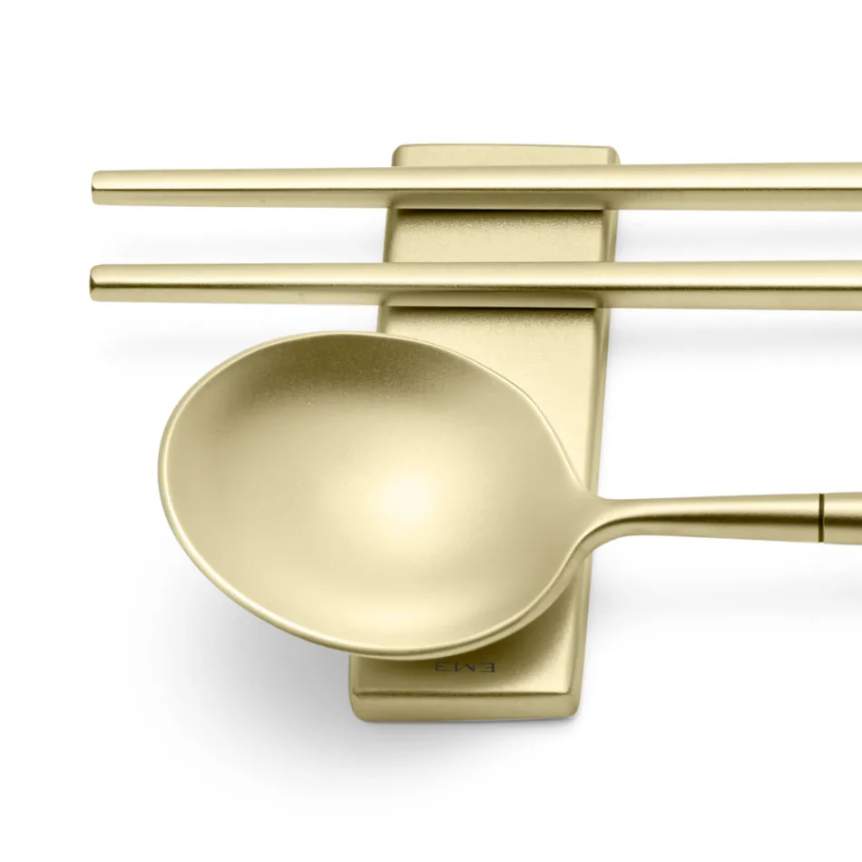 Set i përbërë nga lugë frutash, shkopinj dhe pushim për takëmet - Osaka Viadurini