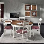 Set prej 4 Karrigesh prej Druri të Bardhë dhe Pëlhure të Prodhuar në Itali - Alite Viadurini