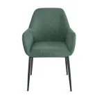 Set prej 2 kolltuqesh të veshura me tapiceri në material shumëngjyrësh dhe kornizë metalike - Valeria Viadurini