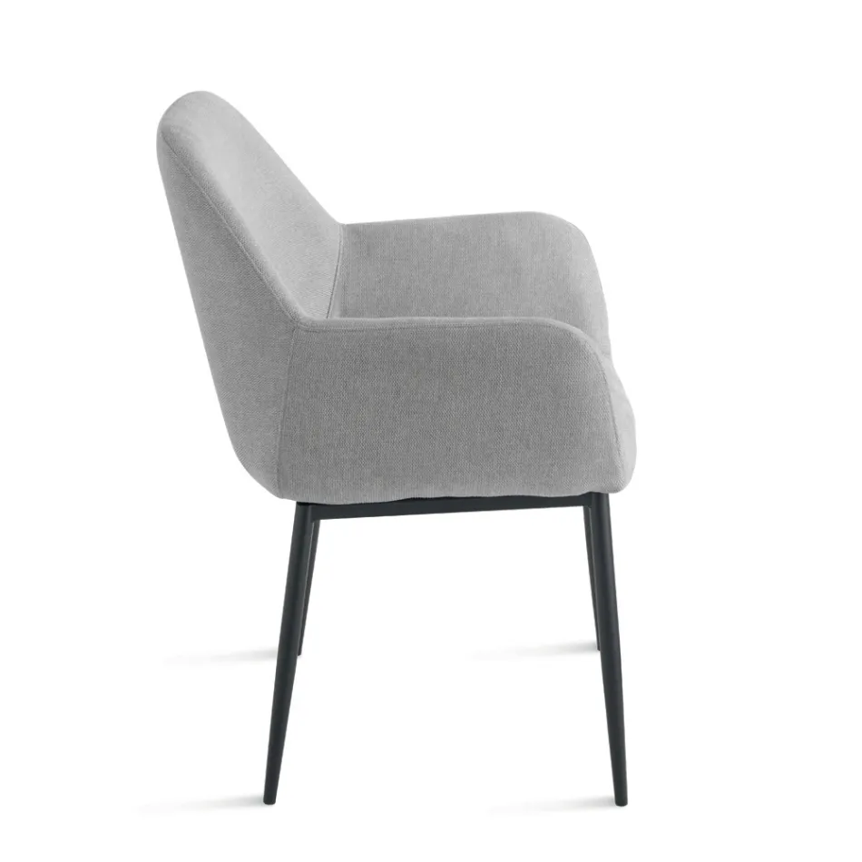 Set prej 2 kolltuqesh të veshura me tapiceri në material shumëngjyrësh dhe kornizë metalike - Valeria Viadurini