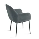 Set prej 2 kolltuqesh të veshura me tapiceri në material shumëngjyrësh dhe kornizë metalike - Valeria Viadurini