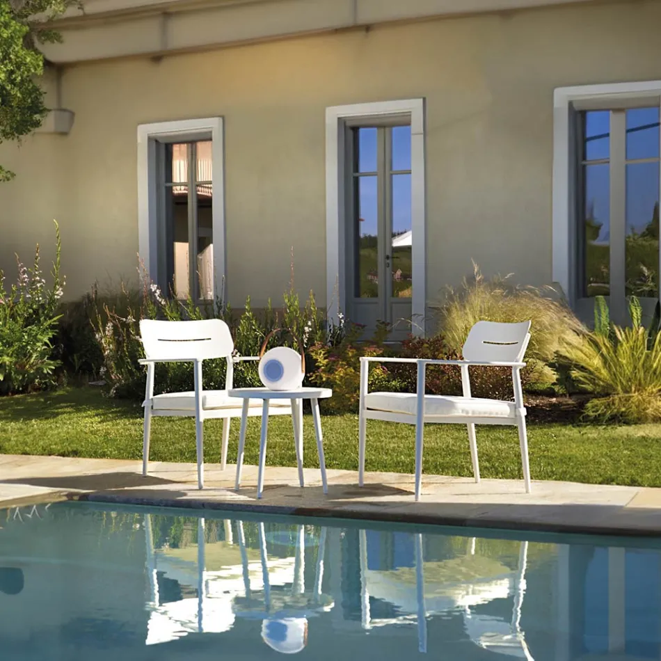 Set me 2 kolltuqe me tavoline alumini ne finiture te ndryshme - Suvenir Viadurini