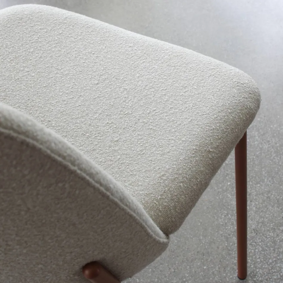 Set me 2 Karrige Dhomë Dite prej Pëlhure dhe Metal Prodhuar në Itali - Ivy Viadurini