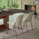 Set me 2 Karrige Dhomë Dite prej Pëlhure dhe Metal Prodhuar në Itali - Ivy Viadurini