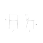 Set me 2 Karrige Dhomë Dite prej Pëlhure dhe Metal Prodhuar në Itali - Ivy Viadurini