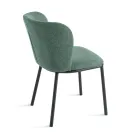 Set me 2 Karrige të Veshura me Tapiceri dhe Kornizë Metalike të Lyer - Leandra Viadurini