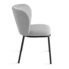 Set me 2 Karrige të Veshura me Tapiceri dhe Kornizë Metalike të Lyer - Leandra Viadurini