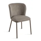 Set me 2 Karrige të Veshura me Tapiceri dhe Kornizë Metalike të Lyer - Leandra Viadurini