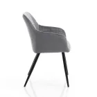 Set me 2 karrige në pëlhurë Velvet Effect - Plutonium Viadurini