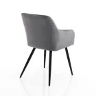 Set me 2 karrige në pëlhurë Velvet Effect - Plutonium Viadurini