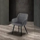 Set me 2 karrige në pëlhurë Velvet Effect - Plutonium Viadurini