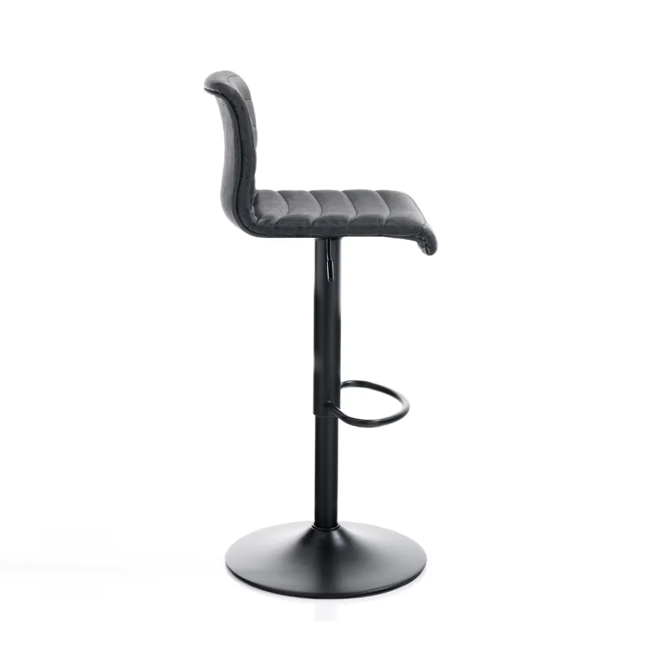 Set 2 Karrige Bari prej Lëkure Sintetike dhe Çeliku - Kaliumi Viadurini