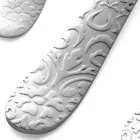 Set me 24 takëme në çelik të lëmuar me gdhendje Prodhuar në Itali - Nara Viadurini