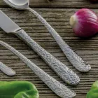 Set me 24 takëme në çelik të lëmuar me gdhendje Prodhuar në Itali - Nara Viadurini