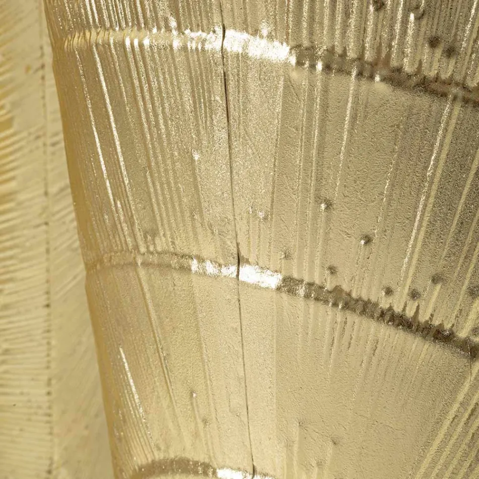 Set me 3 vazo hekuri të arta me dekorime rrethore në reliev - Walter Viadurini