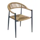 Set me 4 kolltuqe alumini dhe prej xunkthi të përdredhur - Tavira Viadurini