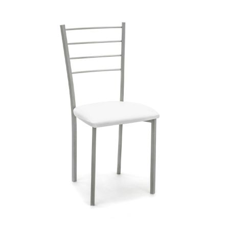 Set me 4 karrige me strukturë metalike të lyer gri - Galletto Viadurini