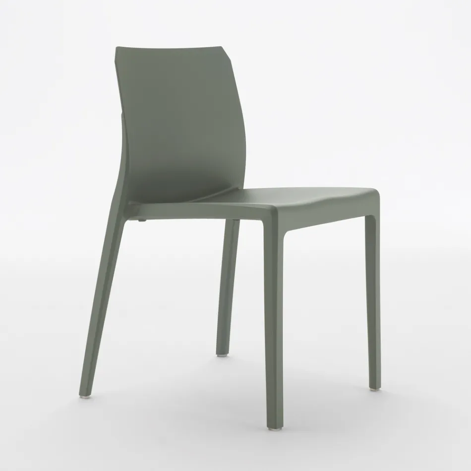 Set me 4 karrige të jashtme dhe të brendshme nga polipropileni me ngjyra të ndryshme - të ndërtuara Viadurini