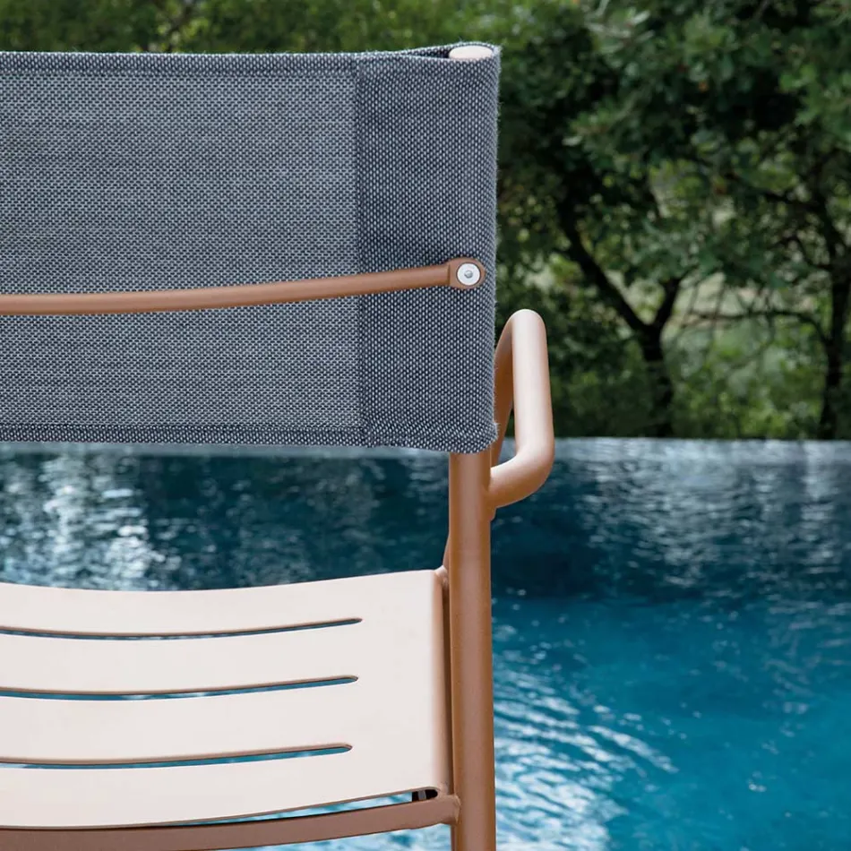 Set me 4 karrige kopshti të galvanizuara me metal dhe batilinë - Prestigio Viadurini