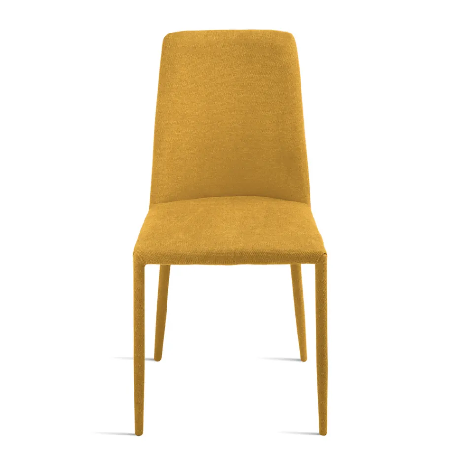 Set me 4 Karrige të Veshura me Tapiceri në Pëlhurë Shumëngjyrëshe dhe Kornizë të Veshur - Luciana Viadurini