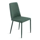 Set me 4 Karrige të Veshura me Tapiceri në Pëlhurë Shumëngjyrëshe dhe Kornizë të Veshur - Luciana Viadurini