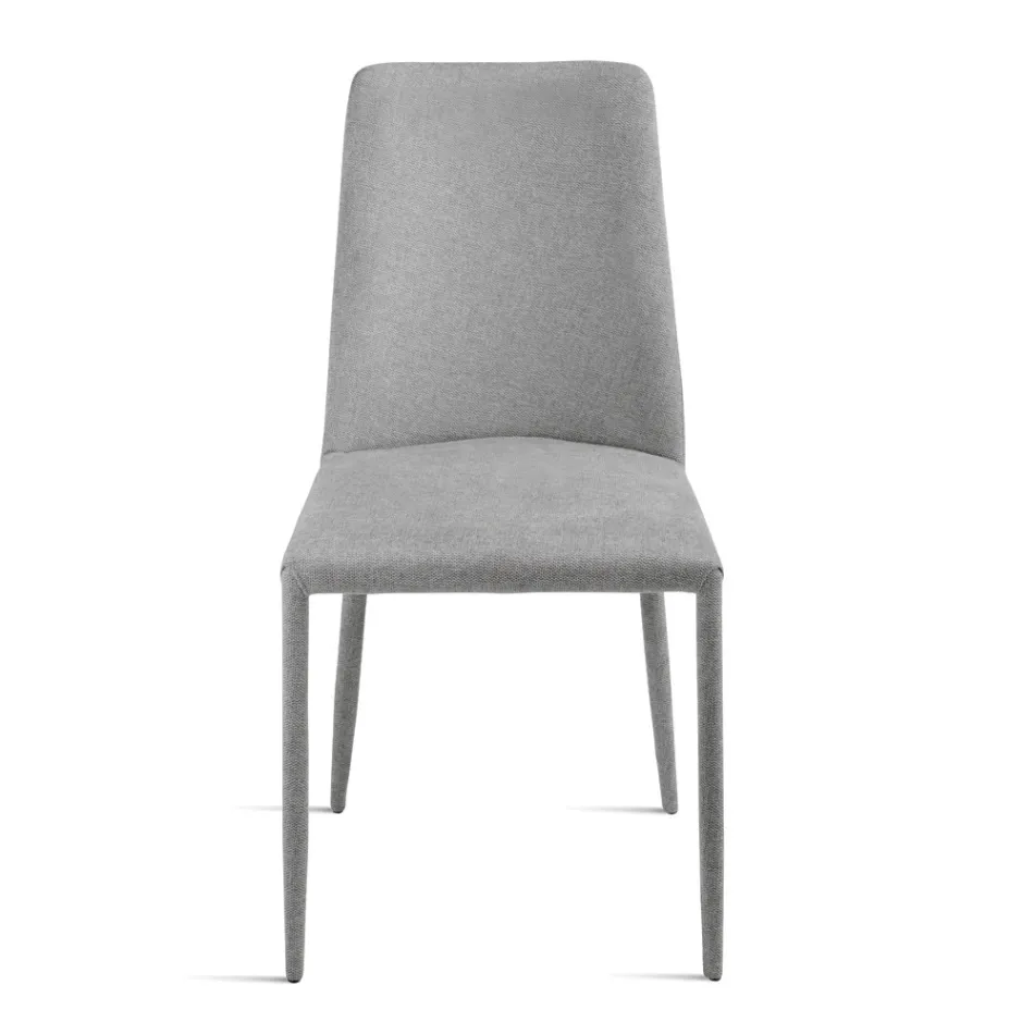 Set me 4 Karrige të Veshura me Tapiceri në Pëlhurë Shumëngjyrëshe dhe Kornizë të Veshur - Luciana Viadurini