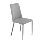 Set me 4 Karrige të Veshura me Tapiceri në Pëlhurë Shumëngjyrëshe dhe Kornizë të Veshur - Luciana Viadurini