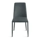 Set me 4 Karrige të Veshura me Tapiceri në Pëlhurë Shumëngjyrëshe dhe Kornizë të Veshur - Luciana Viadurini