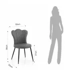 Set me 4 karrige lëkure sintetike me efekt të vjetëruar - Amber Viadurini