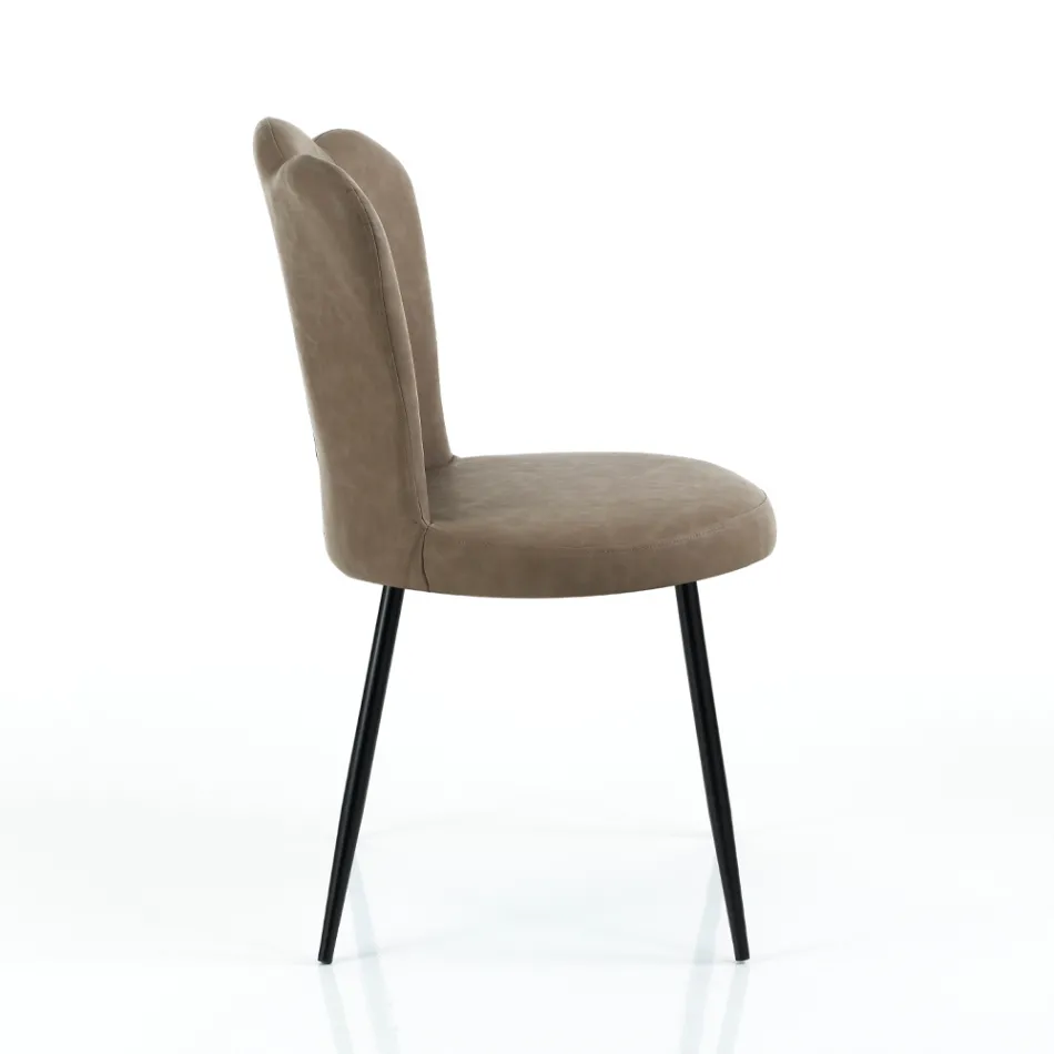 Set me 4 karrige lëkure sintetike me efekt të vjetëruar - Amber Viadurini