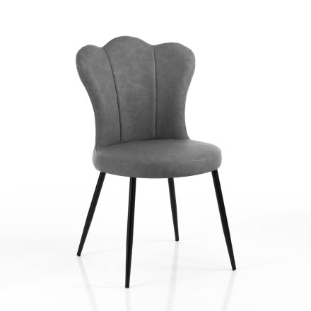 Set me 4 karrige lëkure sintetike me efekt të vjetëruar - Amber Viadurini