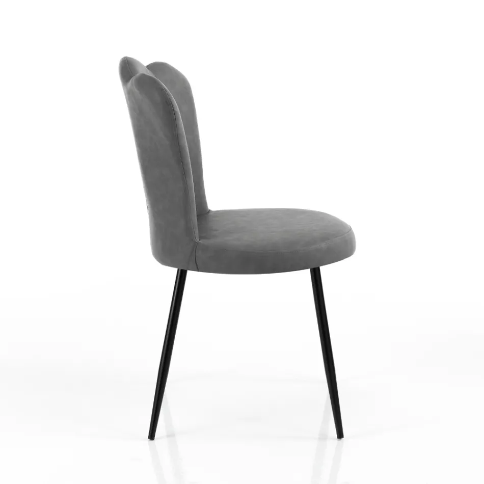 Set me 4 karrige lëkure sintetike me efekt të vjetëruar - Amber Viadurini